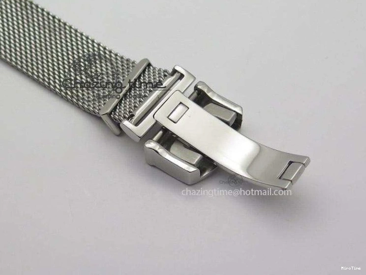 MIROTIME 1225 Portofino SCHAFFHAUSEN SS MKF 1:1 Best Edition Silver Dial Diamond On Mesh Bracelet A Lightweight 7339